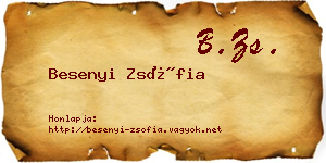 Besenyi Zsófia névjegykártya